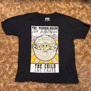 Star Wars The Mandalorian Black T-Shirt SIZE S